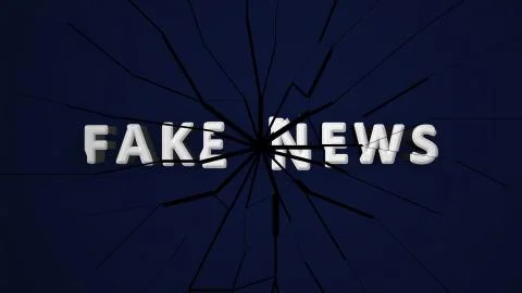 Fake news animated script that breaks, animation Stock Photos