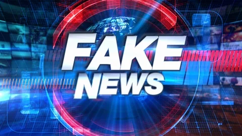 Fake News - Broadcast TV Animation Graphic Title Stock Footage