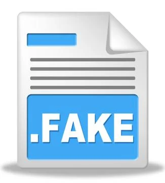 Fake News Computer Document Type 3d Illustration Stock Illustration