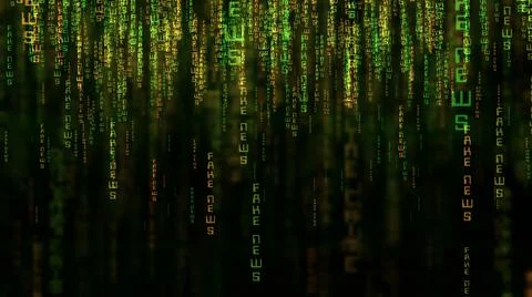 Fake news data online code  3d illustration Stock Photos