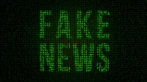 Fake News - Digital Data Code Matrix Stock-Footage 98562313