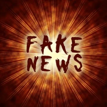 Fake News Exploding Bomb Words 3d Illustration Stock Illustration