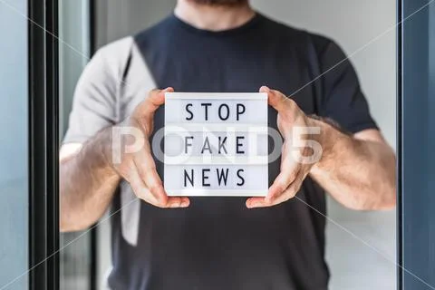 Fake news infodemics during Covid-19 pandemics Stock Photos