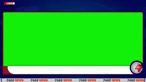 Fake news lower third with animated earth big green screen display 4k animation Vidéo 279259965