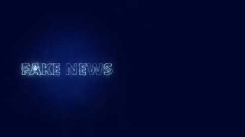Fake News title with plexus effect. Connected lines with dots. Lines title Video stock 170522115