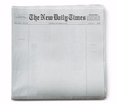 Fake Newspaper Front Page Blank Stock Photos