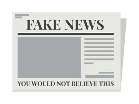 Fake Newspapers template. Isolated Vector Illustration Stock Illustration