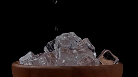 Fake or Artificial acrylic or plastic ice cubes. Stock Footage 306003776