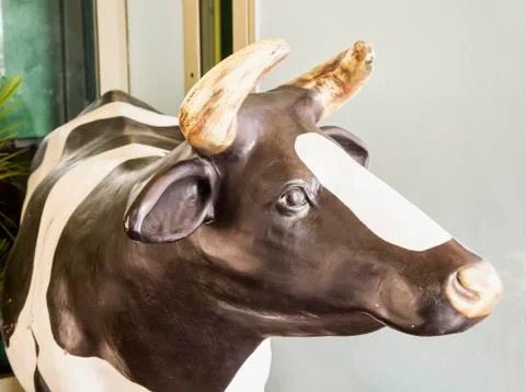 Fake ox in close up Stock Photos