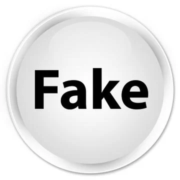 Fake premium white round button Stock Illustration
