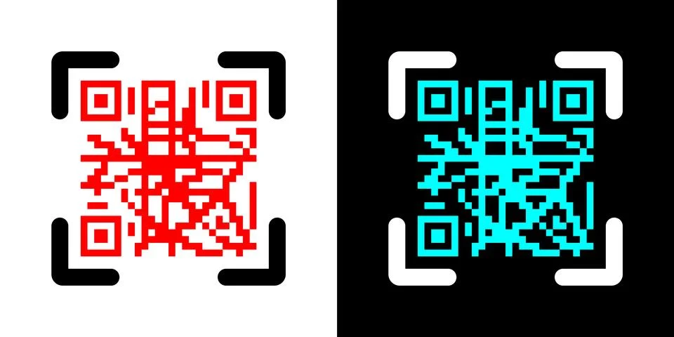 Fake QR code scan me vector illustration. 스톡 일러스트