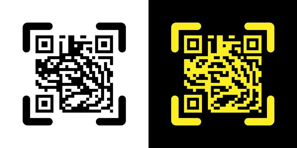 Fake QR code scan me vector illustration. Illustrazione stock