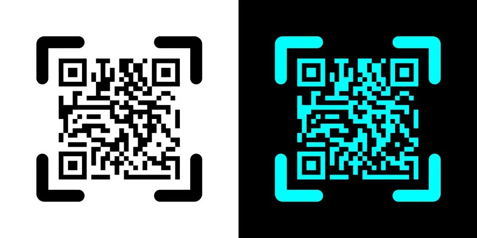 Fake QR code scan me vector illustration. Stock-Illustration