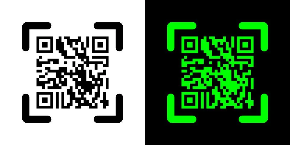 Fake QR code scan me vector illustration. 스톡 일러스트