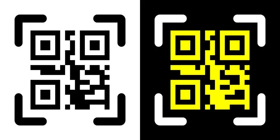 Fake QR code scan me vector illustration. Stock-Illustration