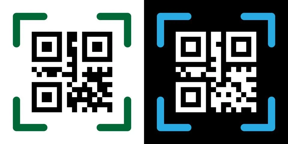 Fake QR code scan me vector illustration. 库存插图