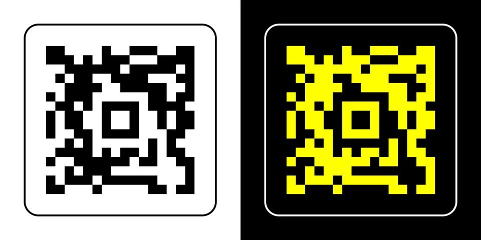 Fake QR code scan me vector illustration. Illustrazione stock