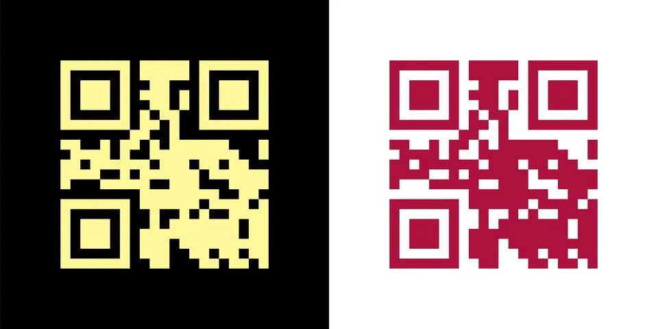 Fake QR code scan me vector illustration. Illustrazione stock