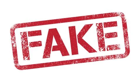 Fake in red ink Stock Illustration