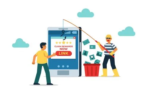 Fake Screen As Phishing Bait Stock Illustration