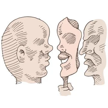 Fake smile mask Stock Illustration