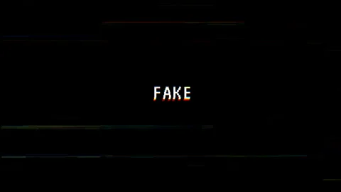 Fake text with glitch distortion on black background Stock Footage 313439722
