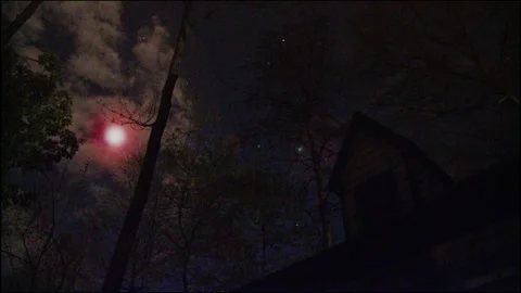 Fake UFO Orb Passing Over House Stock Footage 278319088