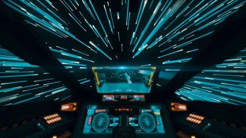 Fake Video Game Sci-fi Spaceship Jump Into Hyperspace Видео 118259869