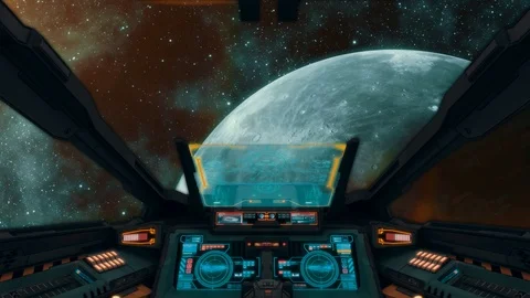 Fake Video Game Sci-fi Spaceship Jump Into Hyperspace Видео 119216801