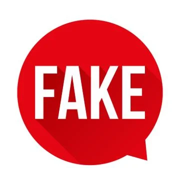 Fake Warning sign speech bubble Stock Illustration
