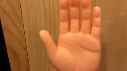 Fake Waving Hand Stock Footage 93327550