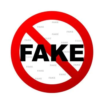 Fake on white. Vector illustration Stock Illustration