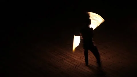 Fakir on a black background Stock Footage 85550835