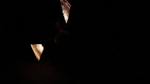 Fakir on a black background Stock Footage 85550855