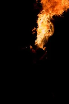 Fakir with fire Stock Photos