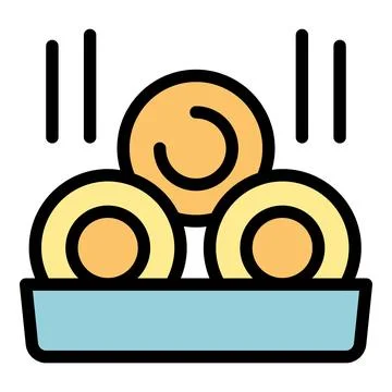 Falafel balls falling into tray, preparing delicious middle eastern food Stock Illustration