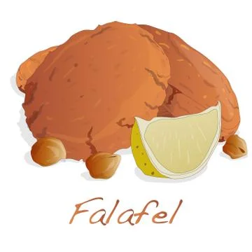 Falafel balls on a white background Stock Illustration