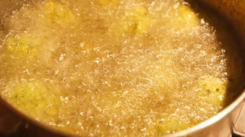 Falafel boiling Stock Photos