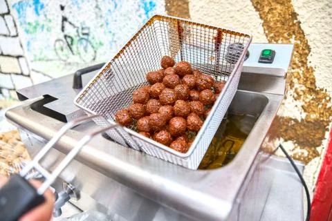 Falafel - a dish of deep-fried balls from chopped chickpeas, wit Stock Photos