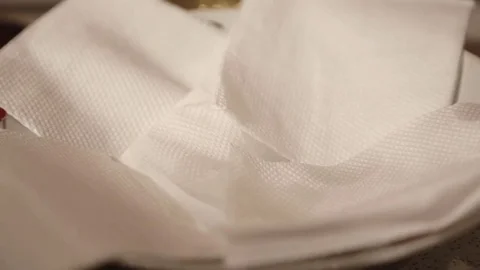 Falafel drying on paper Stock Footage 74748381