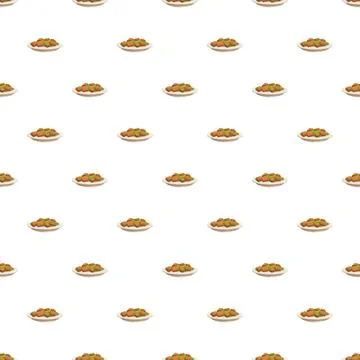 Falafel food pattern repeating background Stock Illustration