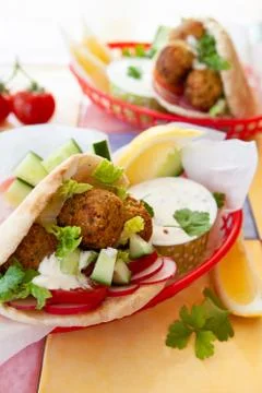 Falafel with garlic dip Foto stock
