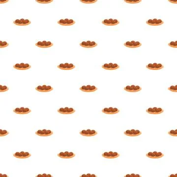 Falafel illustration pattern representing a seamless food background Illustrazione stock