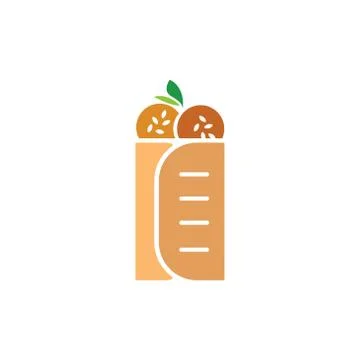 Falafel vector icon design template Stock Illustration