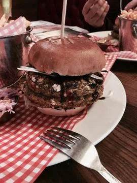 Falafel vegetable burger Foto stock