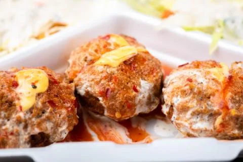 Falafel with vegetables Stock Photos