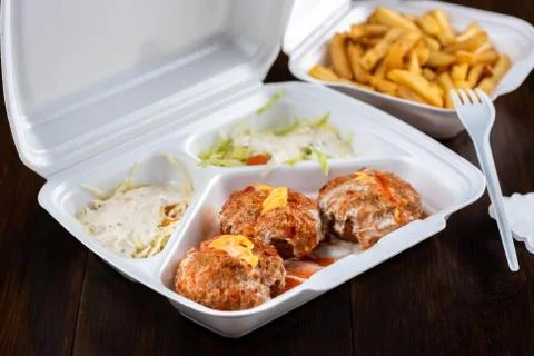 Falafel with vegetables Stock Photos