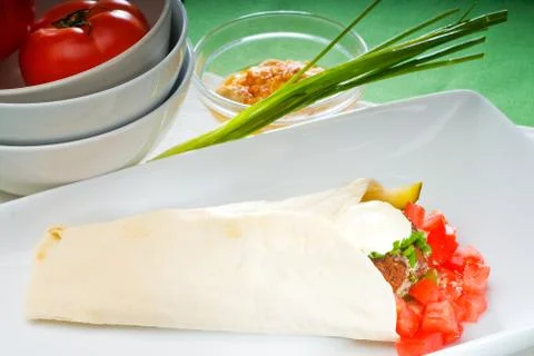 Falafel wrap Foto stock