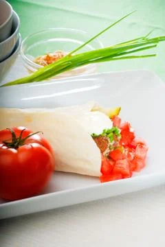 Falafel wrap Stock Photos