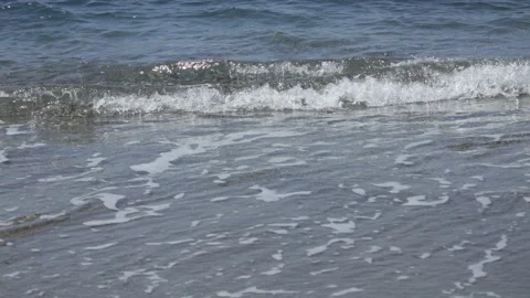 Falassarna Beach Waves Close Up View Crete Island , Chania, Greece Stock Footage 239273041